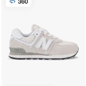 New Balance Kids' Tan and White Sneakers